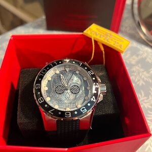 Invicta Aviator Dia De los Muertos  Men's Watch with Mother of Pearl Dial 50mm